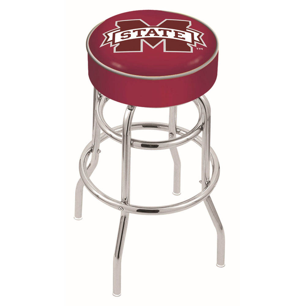 inch Mississippi State Chrome 2-Ring Base Swivel Bar Stool