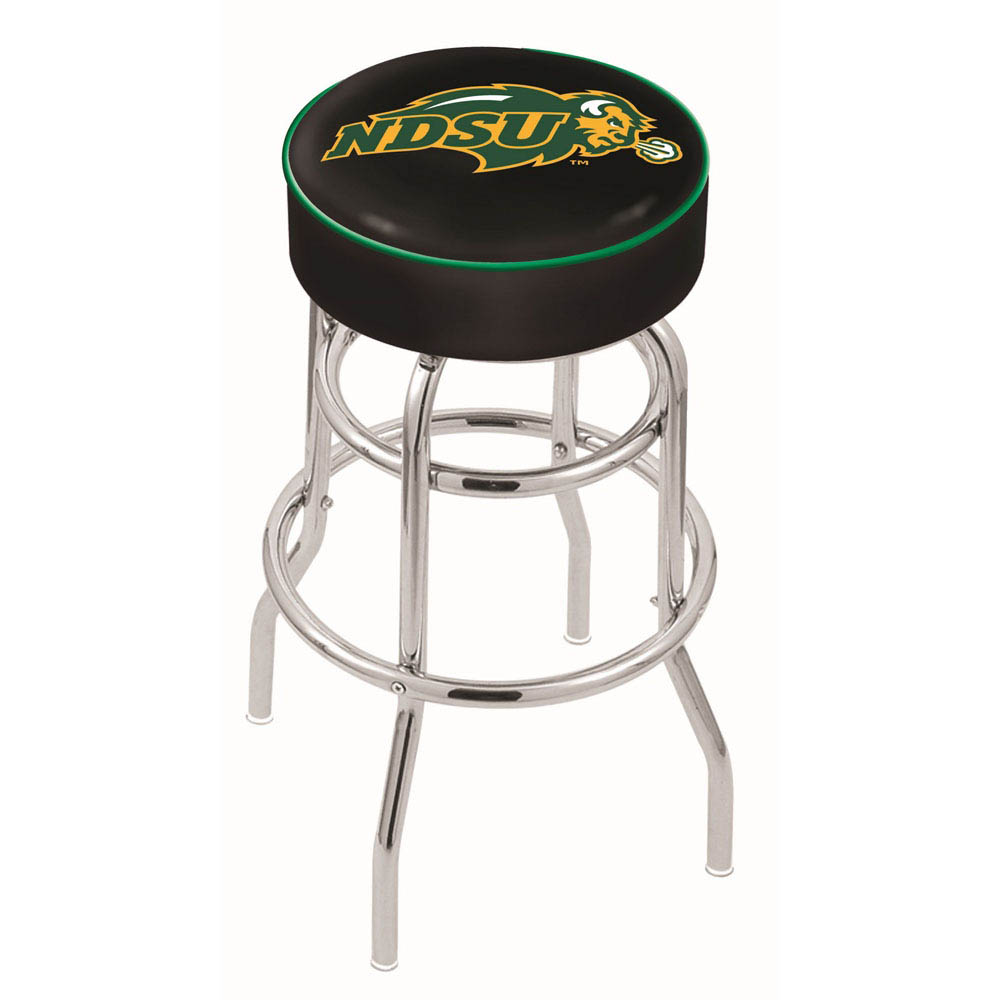 inch North Dakota State Chrome 2-Ring Base Swivel Bar Stool
