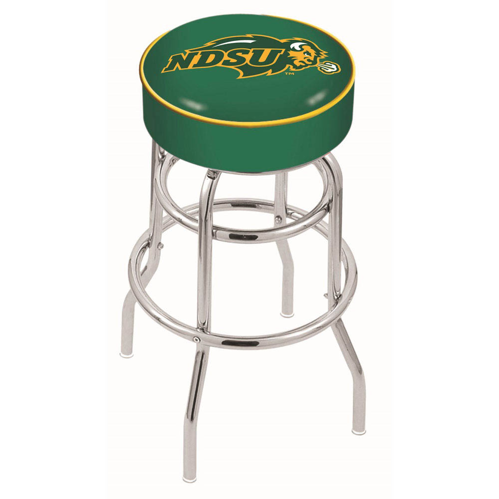 inch North Dakota State Chrome 2-Ring Base Swivel Bar Stool