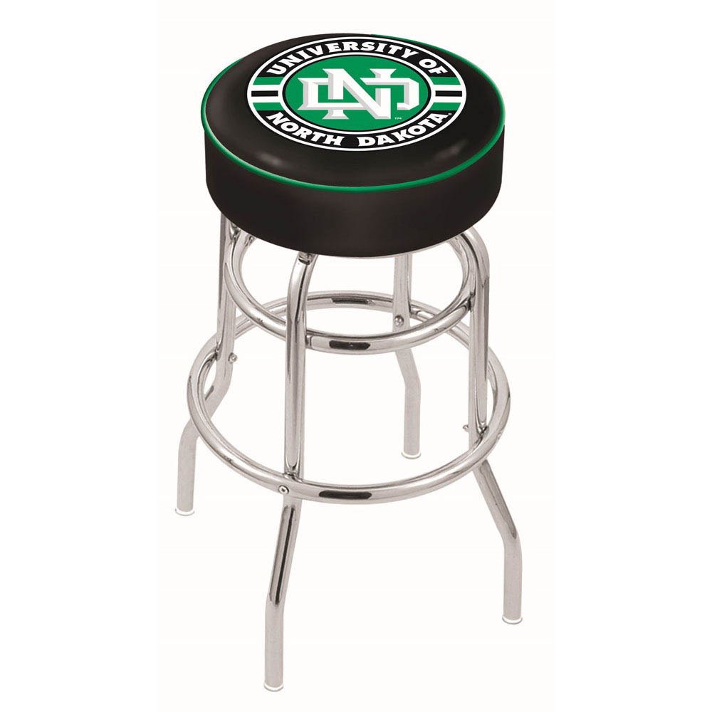 inch North Dakota Chrome 2-Ring Base Swivel Bar Stool