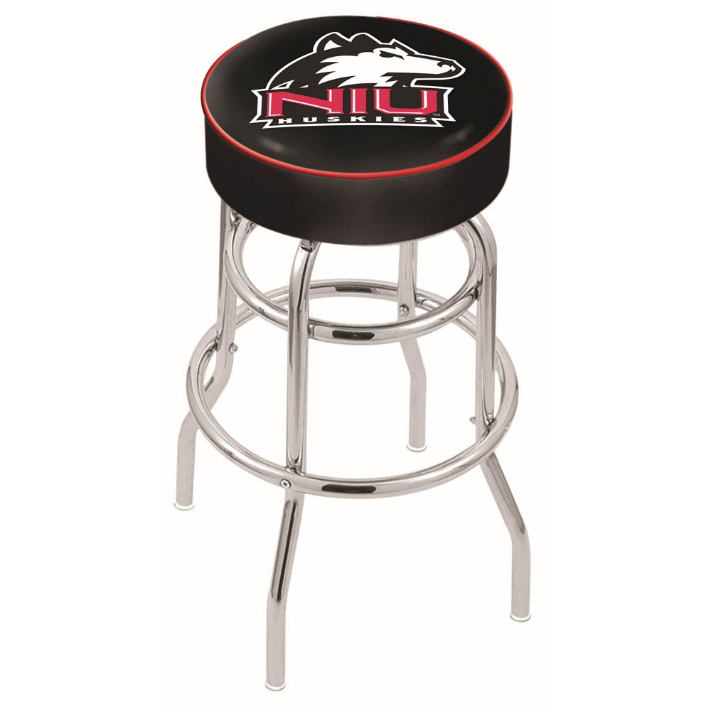 inch Northern Illinois Chrome 2-Ring Base Swivel Bar Stool