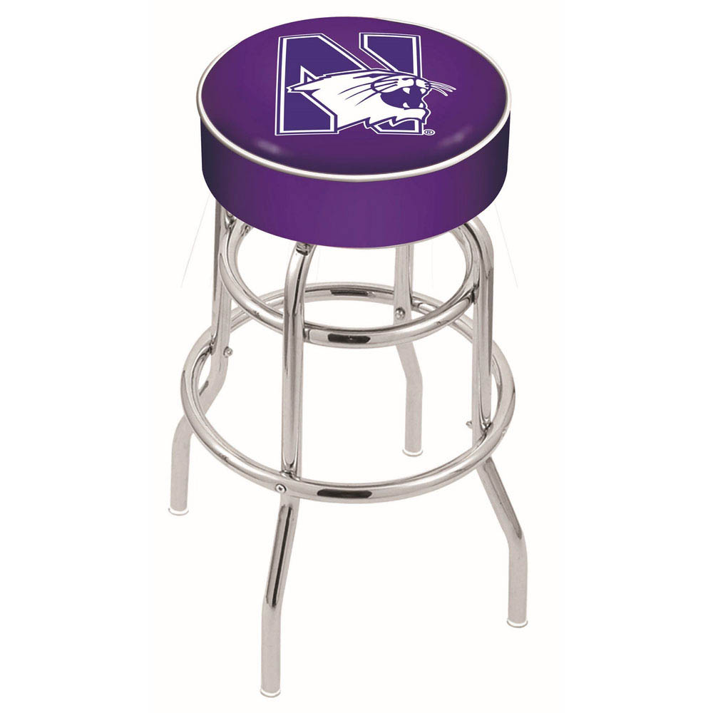 inch Northwestern Chrome 2-Ring Base Swivel Bar Stool