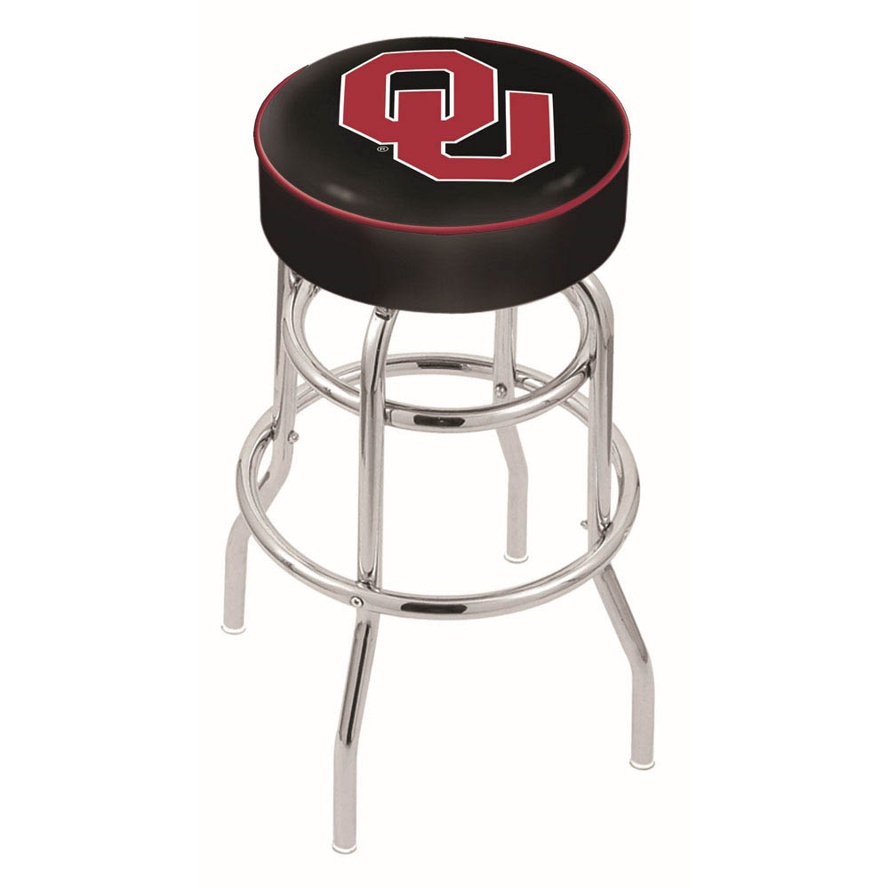 inch Oklahoma Chrome 2-Ring Base Swivel Bar Stool
