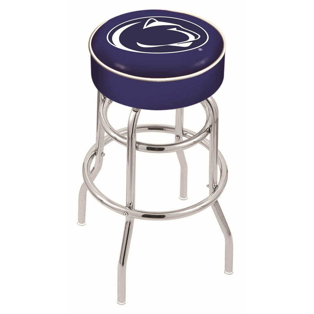 inch Penn State Chrome 2-Ring Base Swivel Bar Stool