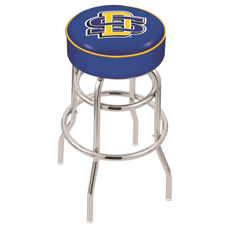 inch South Dakota State Chrome 2-Ring Base Swivel Bar Stool