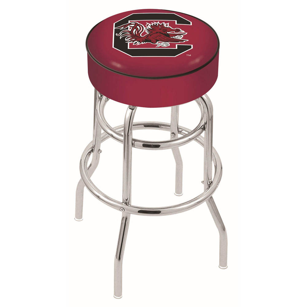 inch South Carolina Chrome 2-Ring Base Swivel Bar Stool