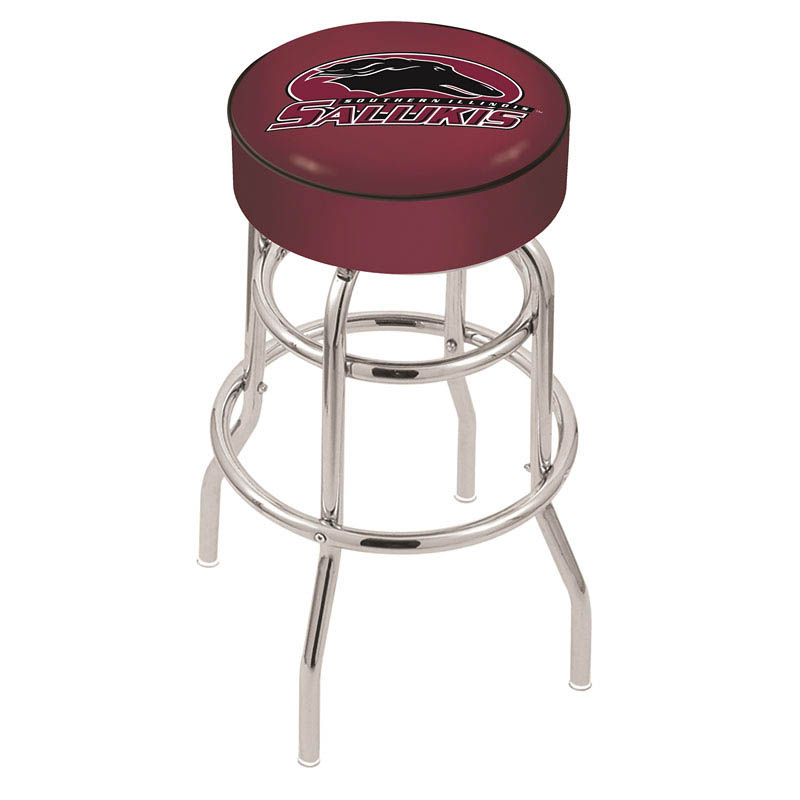 inch Southern Illinois Chrome 2-Ring Base Swivel Bar Stool