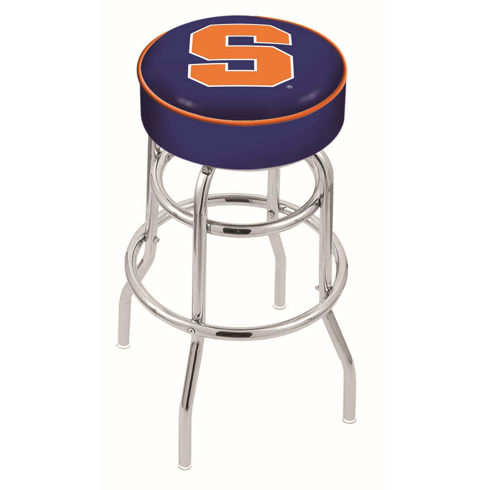 inch Syracuse Chrome 2-Ring Base Swivel Bar Stool