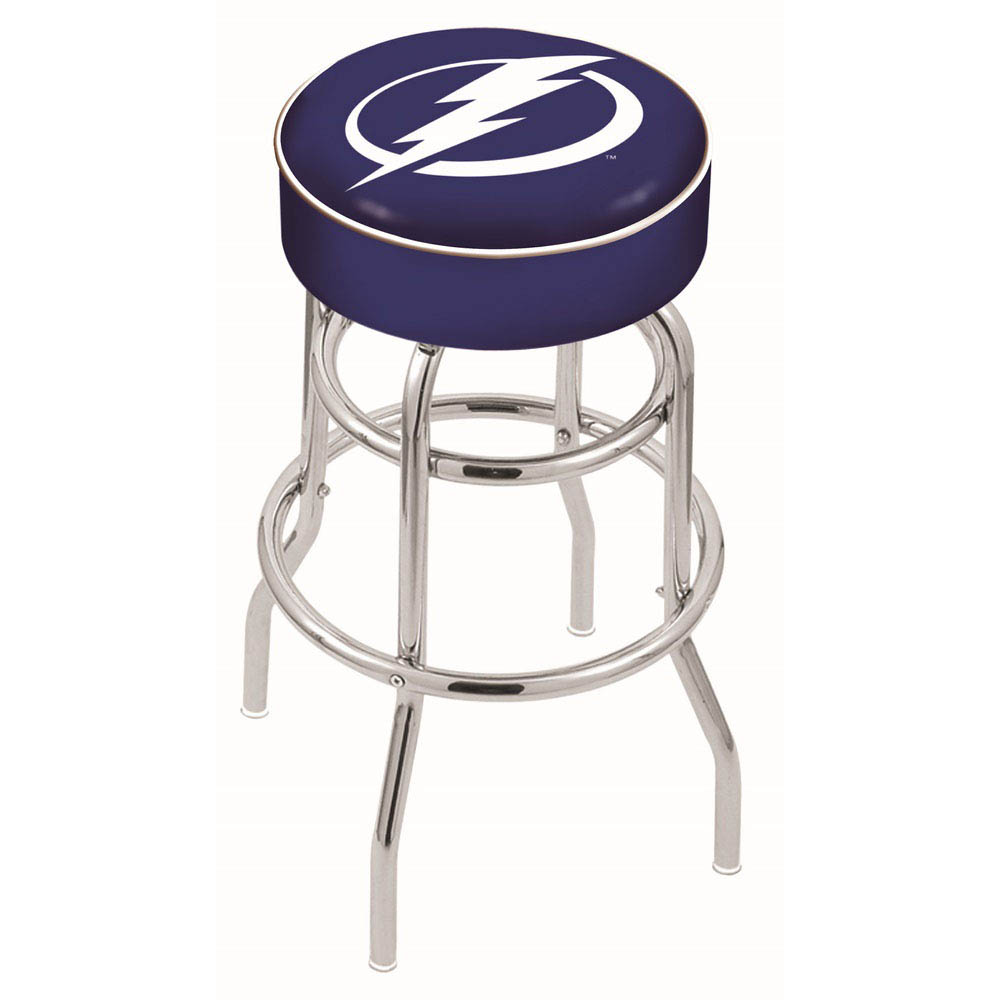 inch Tampa Bay Lightning Chrome 2-Ring Base Swivel Bar Stool