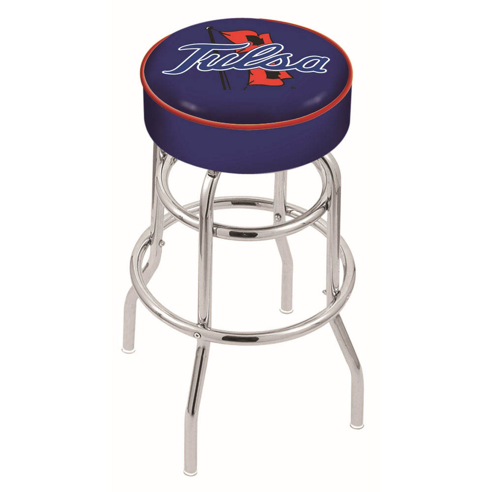 inch Tulsa Chrome 2-Ring Base Swivel Bar Stool