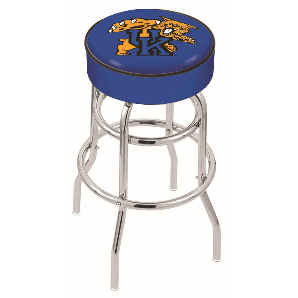inch Kentucky Wildcat Chrome 2-Ring Base Swivel Bar Stool
