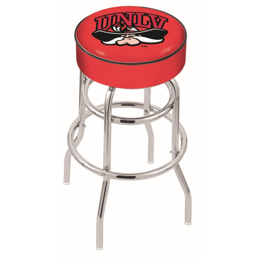 inch UNLV Chrome 2-Ring Base Swivel Bar Stool