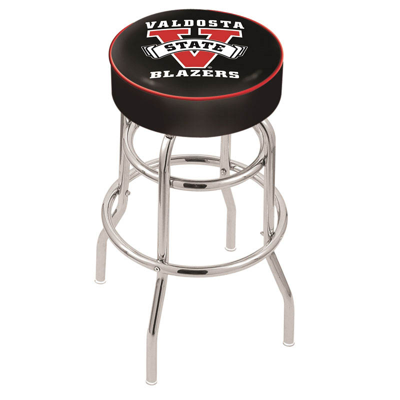 inch Valdosta State Chrome 2-Ring Base Swivel Bar Stool