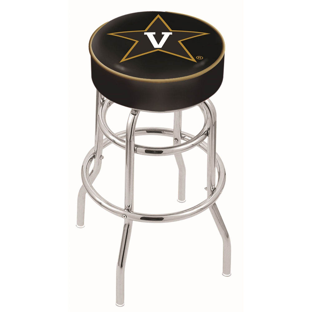 inch Vanderbilt Chrome 2-Ring Base Swivel Bar Stool