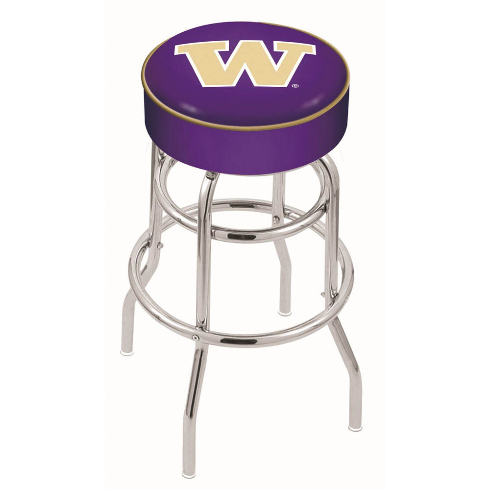 inch Washington Chrome 2-Ring Base Swivel Bar Stool