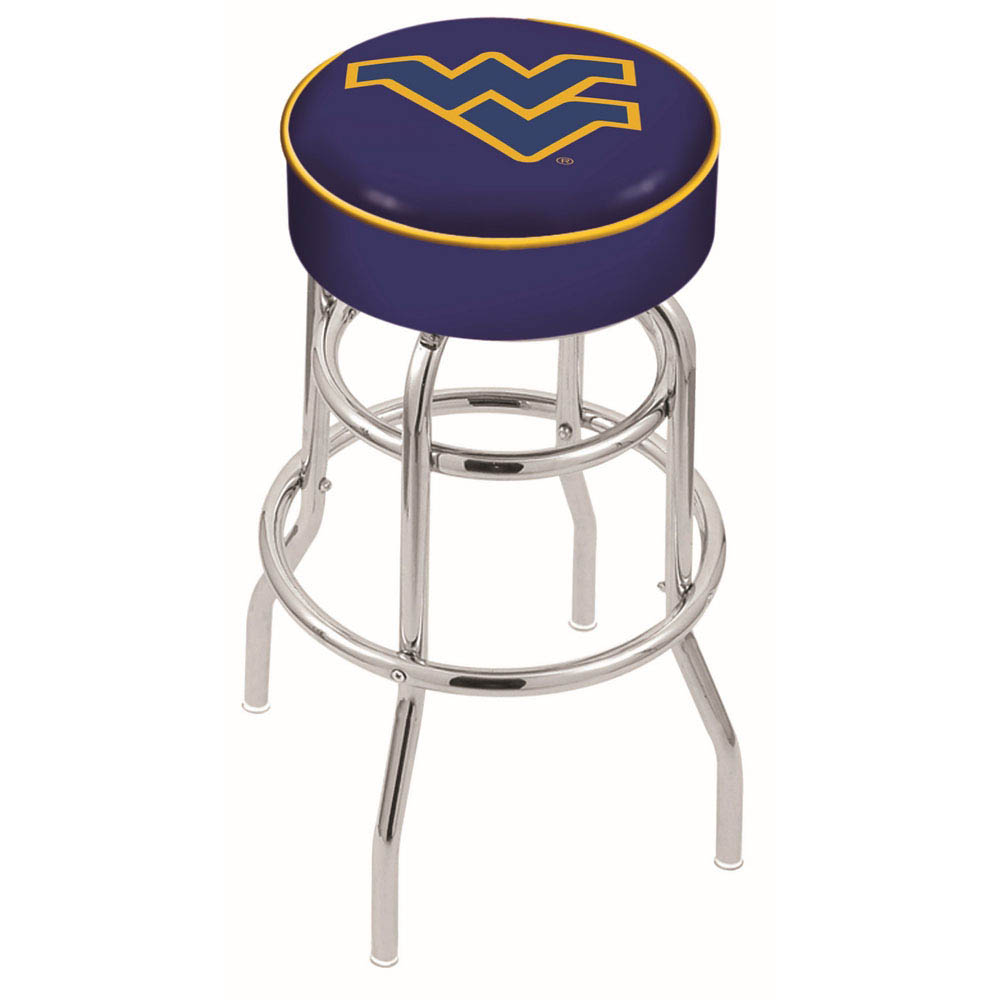 inch West Virginia Chrome 2-Ring Base Swivel Bar Stool