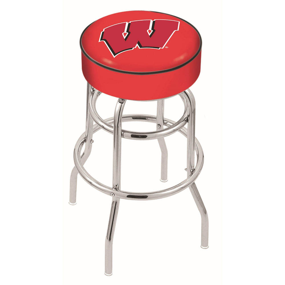 inch Wisconsin Chrome 2-Ring Base Swivel Bar Stool
