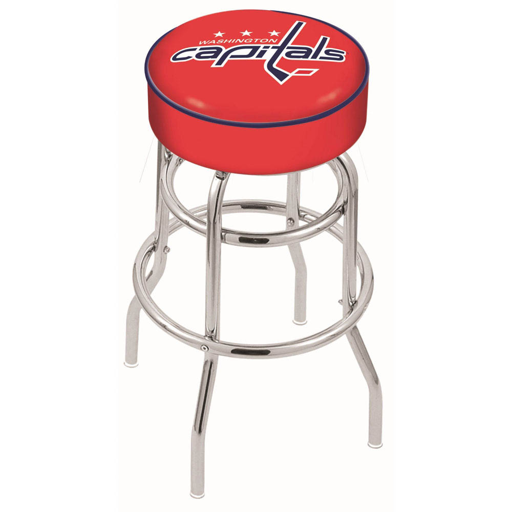 inch Washington Capitals Chrome 2-Ring Base Swivel Bar Stool