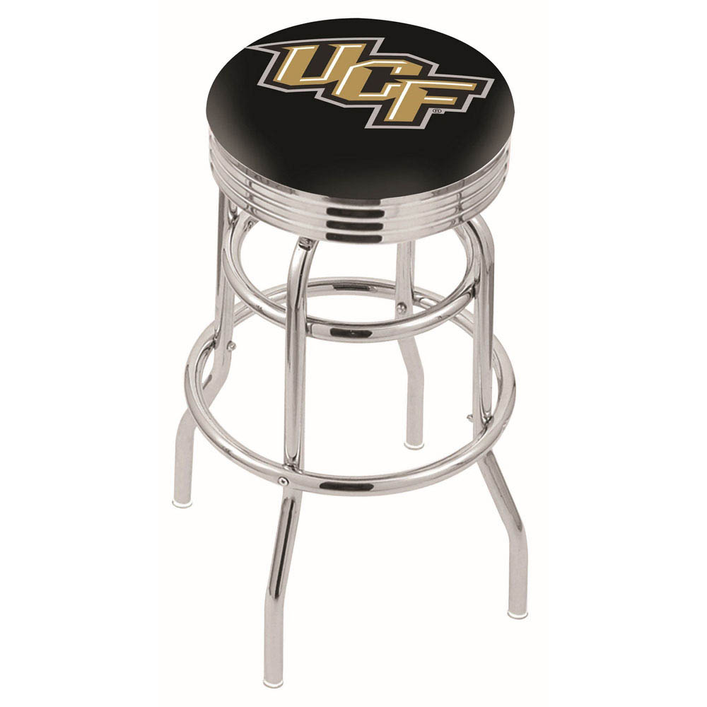L7C3 - inch Chrome 2-Ring Central Florida Swivel Bar Stool