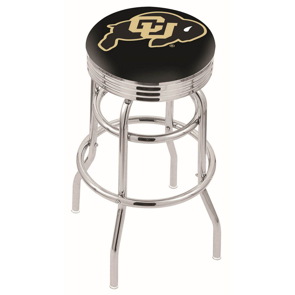 L7C3 - inch Chrome 2-Ring Colorado Swivel Bar Stool