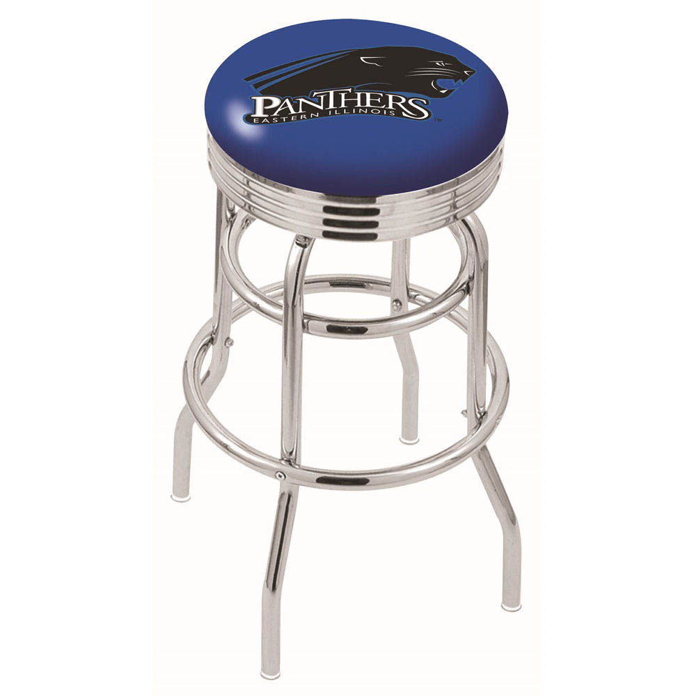 L7C3 - inch Chrome 2-Ring Eastern Illinois Swivel Bar Stool