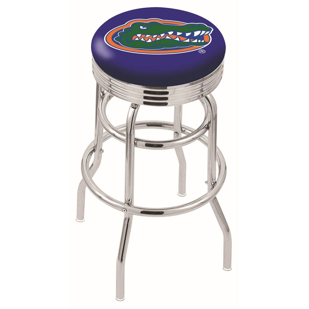 L7C3 - inch Chrome 2-Ring Florida Swivel Bar Stool