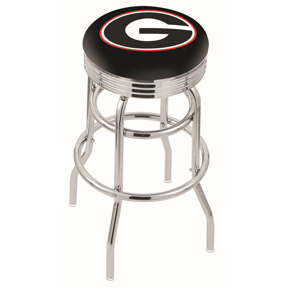 L7C3 - inch Chrome 2-Ring Georgia (G) Swivel Bar Stool
