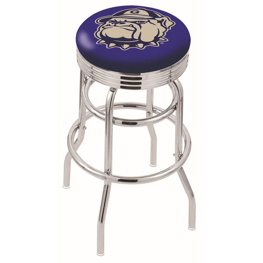 L7C3 - inch Chrome 2-Ring Georgetown Swivel Bar Stool