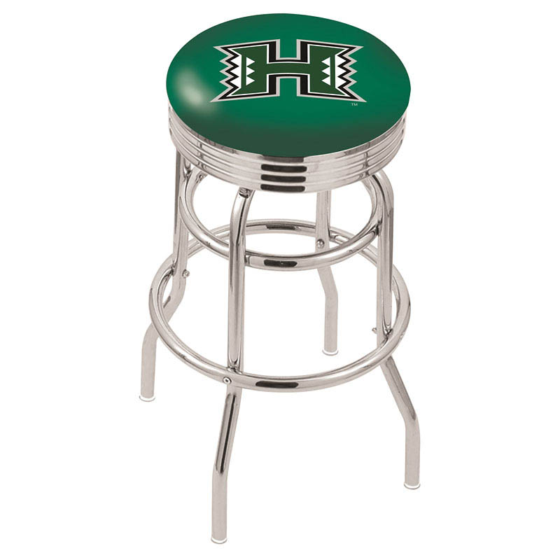L7C3 - inch Chrome 2-Ring Hawaii Swivel Bar Stool