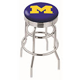 L7C3 - 30 inch Chrome 2-Ring Michigan Swivel Counter Stool