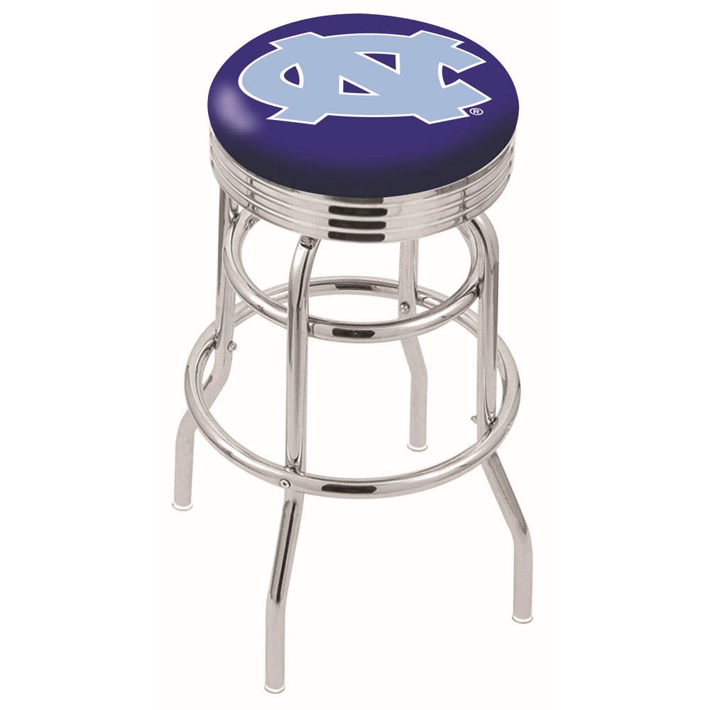 L7C3 - inch Chrome 2-Ring North Carolina Swivel Bar Stool