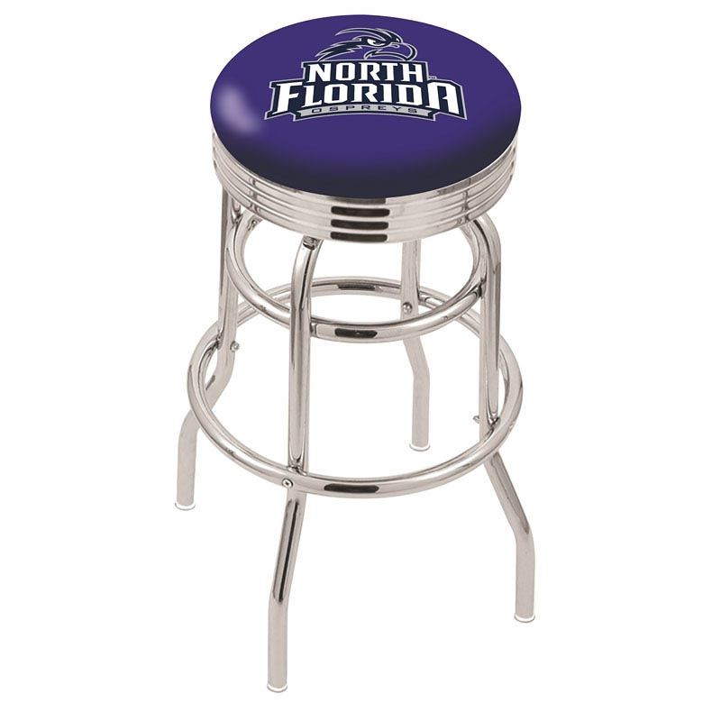 L7C3 - inch Chrome 2-Ring North Florida Swivel Bar Stool