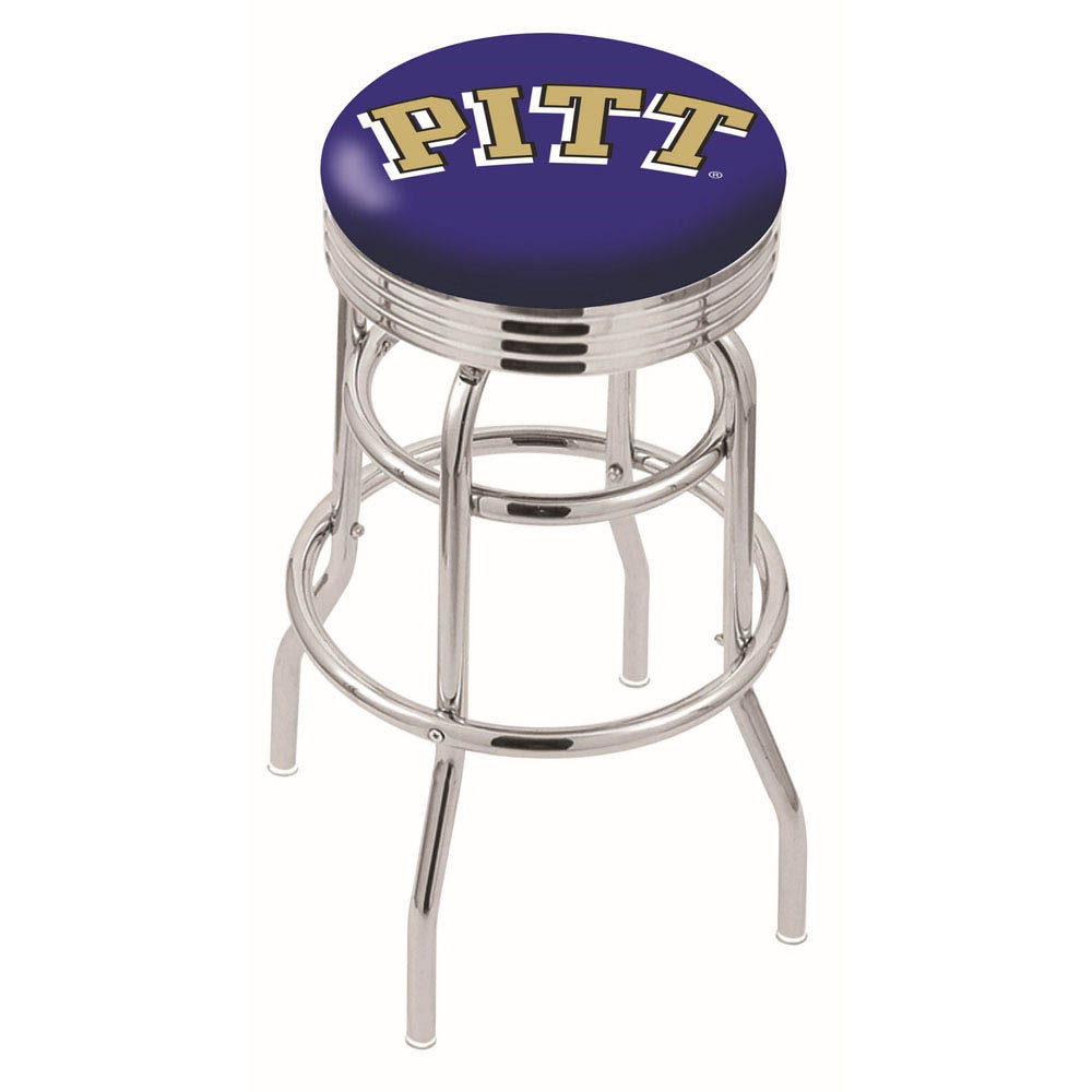 L7C3 - inch Chrome 2-Ring Pitt Swivel Bar Stool