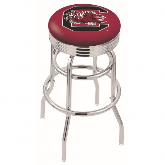 L7C3 - 30 inch Chrome 2-Ring South Carolina Swivel Counter Stool