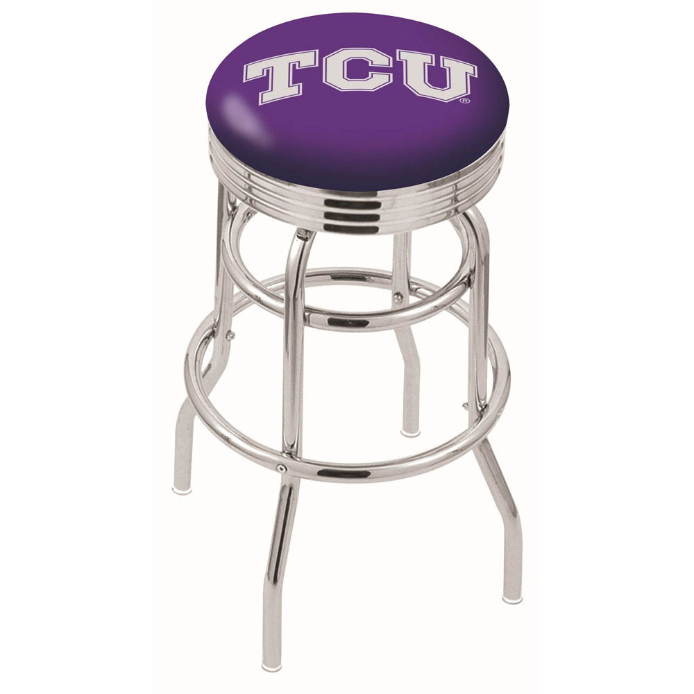 L7C3 - inch Chrome 2-Ring TCU Swivel Bar Stool