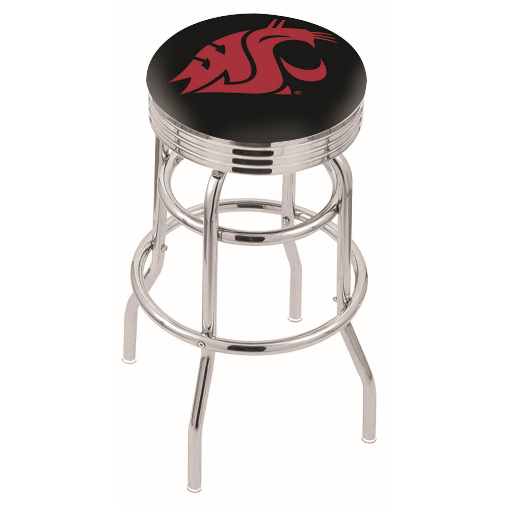 L7C3 - inch Chrome 2-Ring Washington State Swivel Bar Stool
