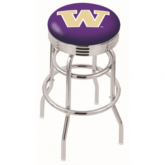 L7C3 - 30 inch Chrome 2-Ring Washington Swivel Counter Stool