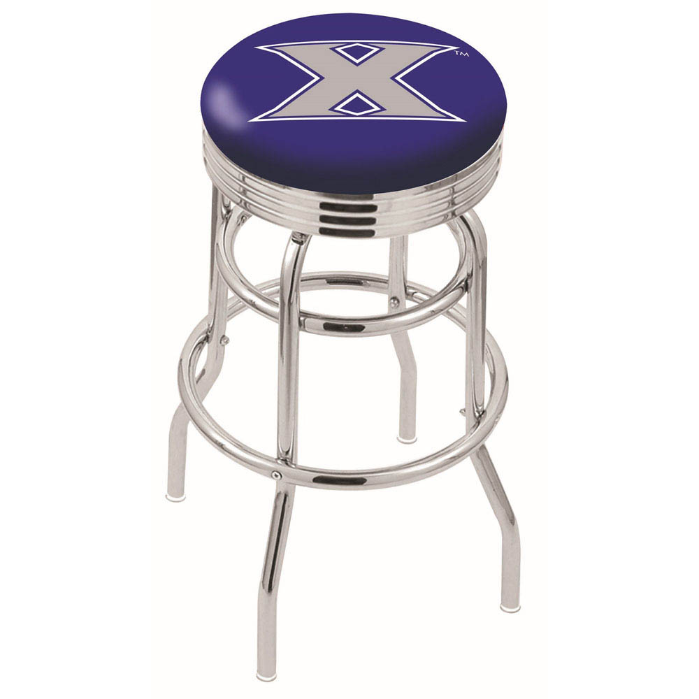 L7C3 - inch Chrome 2-Ring Xavier Swivel Bar Stool