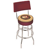 25 inch Chrome 2-Ring Indian Motorcycle Swivel Bar Stool w/ Back