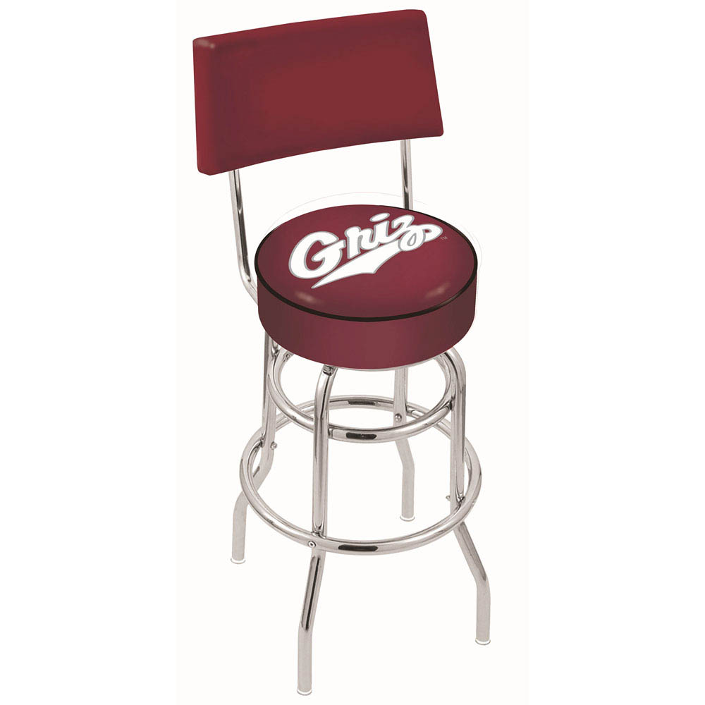 inch Chrome 2-Ring Montana Swivel Bar Stool w/ Back