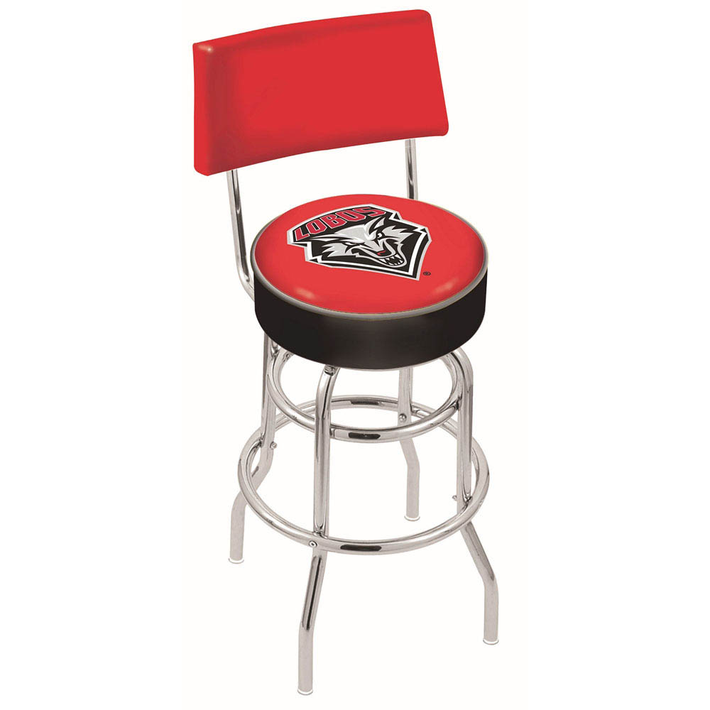 inch Chrome 2-Ring New Mexico Swivel Bar Stool w/ Back