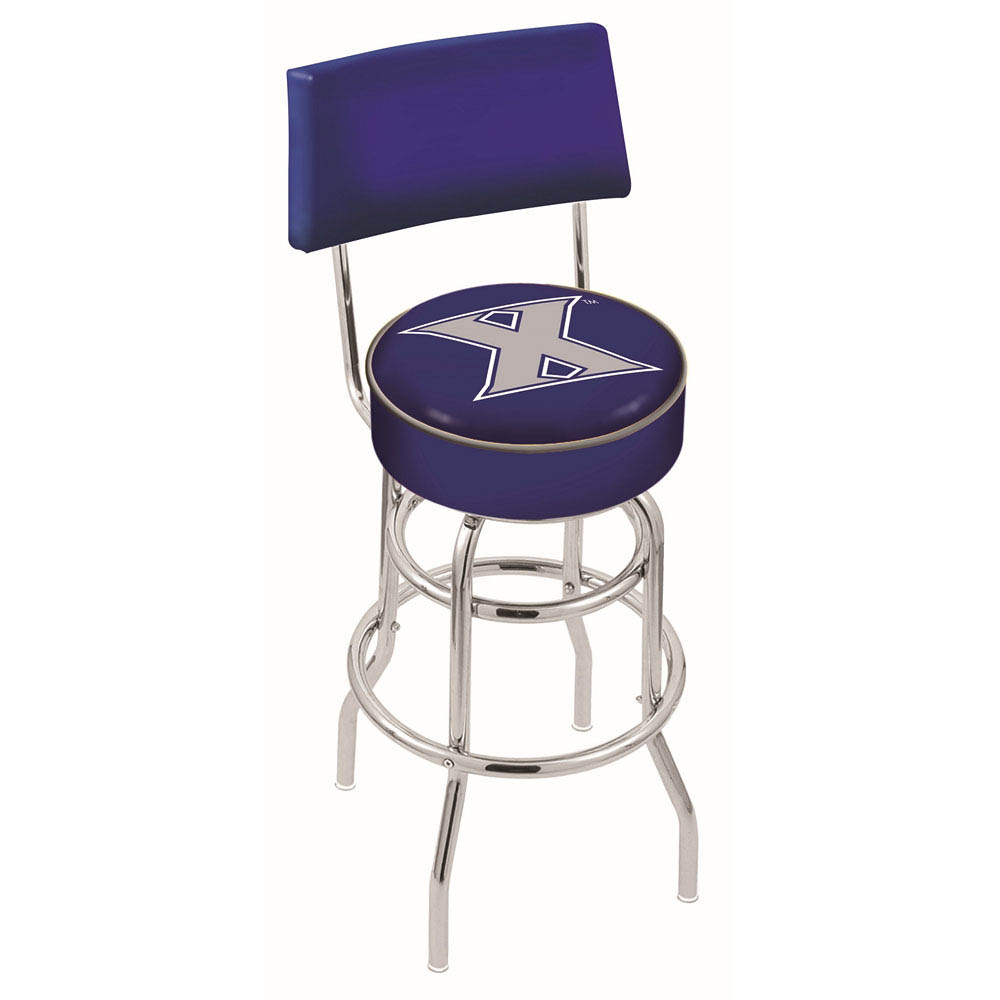 inch Chrome 2-Ring Xavier Swivel Bar Stool w/ Back
