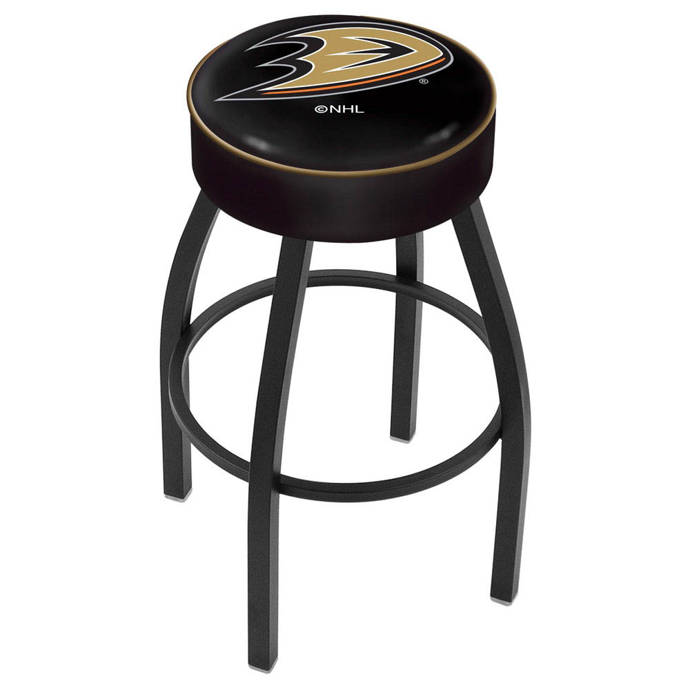 inch Anaheim Ducks Logo Swivel Bar Stool w/ Black Base