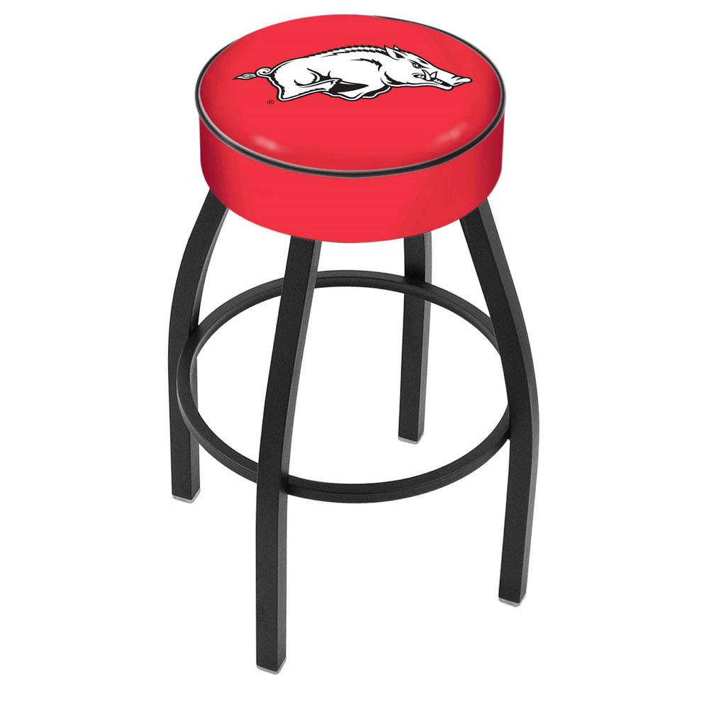 inch Arkansas Logo Swivel Bar Stool w/ Black Base