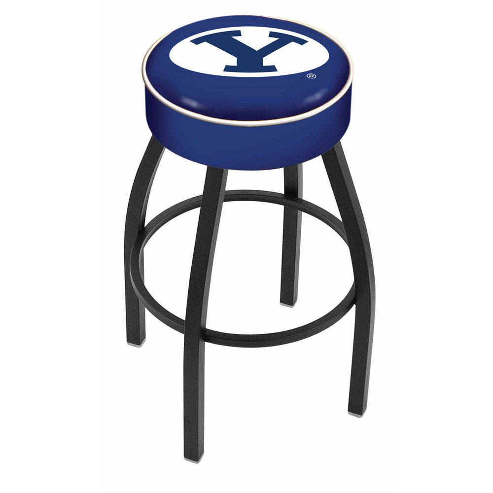 inch Brigham Young Logo Swivel Bar Stool w/ Black Base