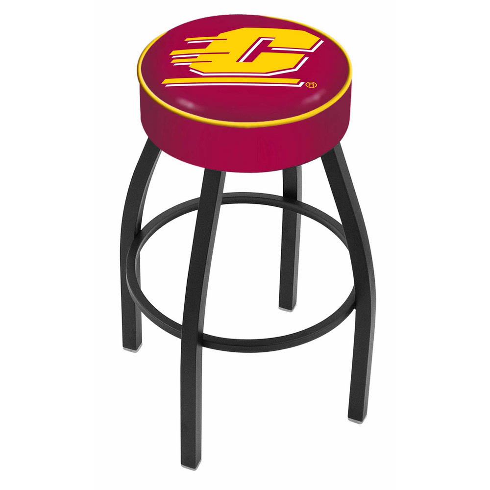 inch Central Michigan Logo Swivel Bar Stool w/ Black Base