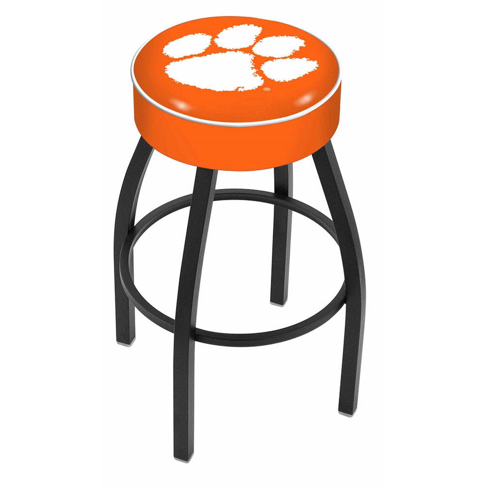 inch Clemson Logo Swivel Bar Stool w/ Black Base
