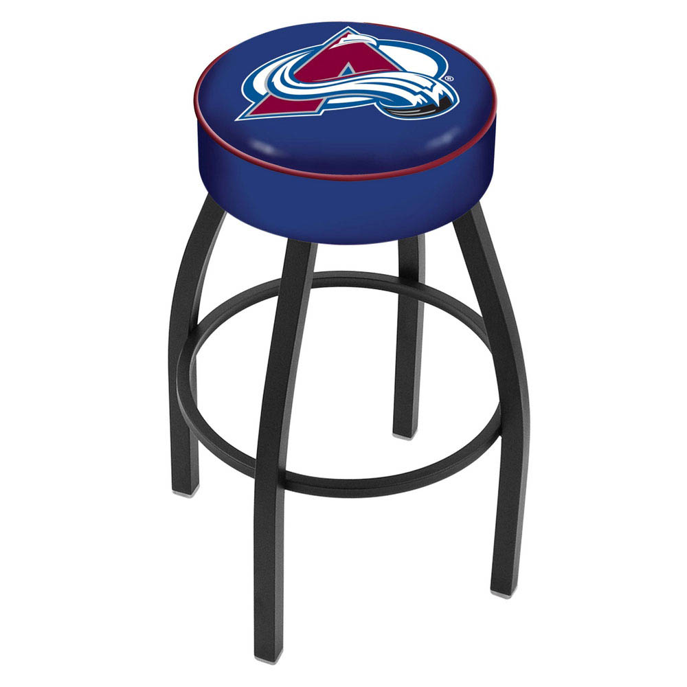 inch Colorado Avalanche Logo Swivel Bar Stool w/ Black Base