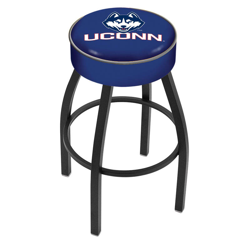 inch Connecticut Logo Swivel Bar Stool w/ Black Base