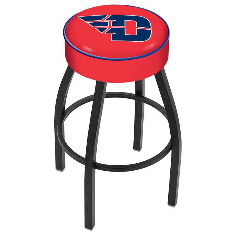 inch University of Dayton Logo Swivel Bar Stool w/ Black Base
